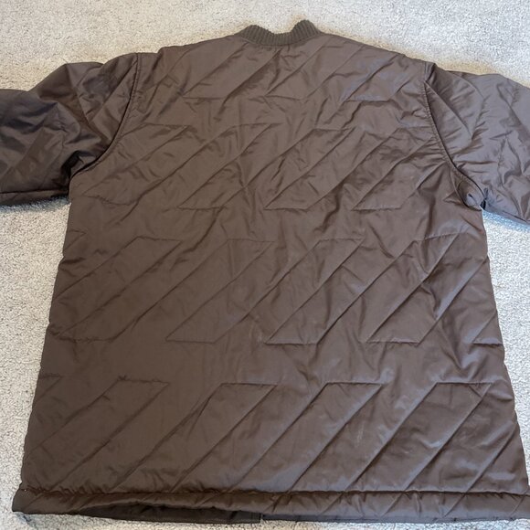 Vintage Volcom Workwear Full Zip Quilted Jacket Men's Large Brown Automator - Picture 5 of 11